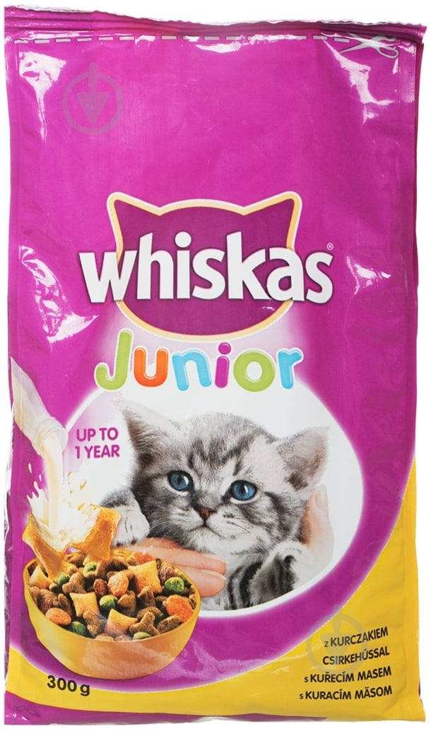 Корм Whiskas Junior с курицей 7791 300 г - фото 1