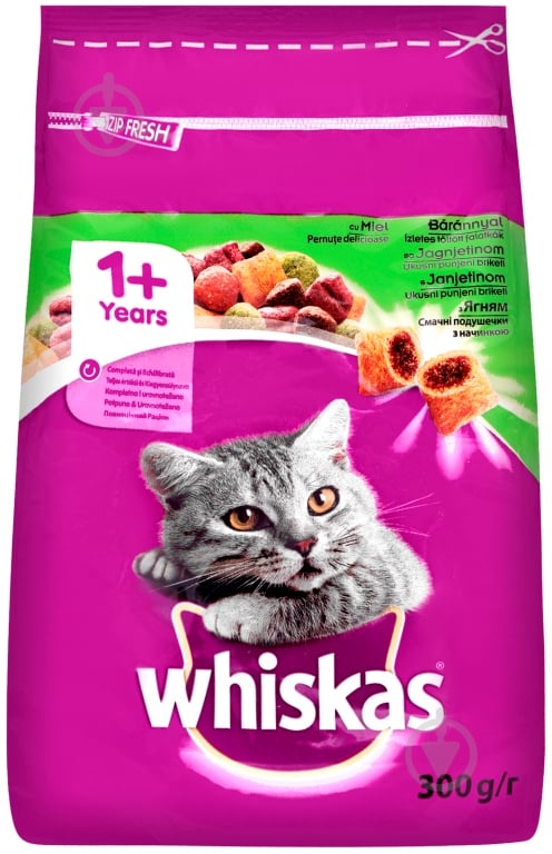 Корм Whiskas с ягненком 300 г - фото 1 Корм Whiskas с ягненком 300 г - фото 1