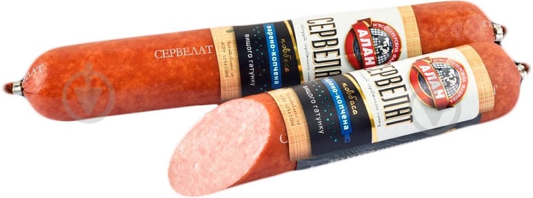 Колбаса Сервелат варено-копченая высшего сорта 1/2 упаковка (22010134) - фото 1 Колбаса Сервелат варено-копченая высшего сорта 1/2 упаковка (22010134) - фото 1