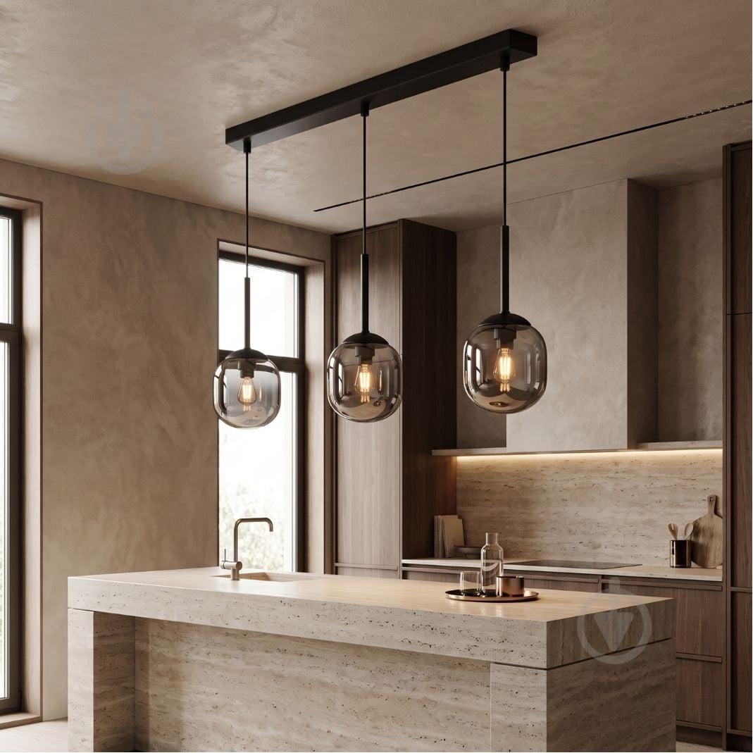 Подвес LIGHT SET SHANA 2486 3PL 3x/E14 черный/дымчатый - фото 5 Подвес LIGHT SET SHANA 2486 3PL 3x/E14 черный/дымчатый - фото 5