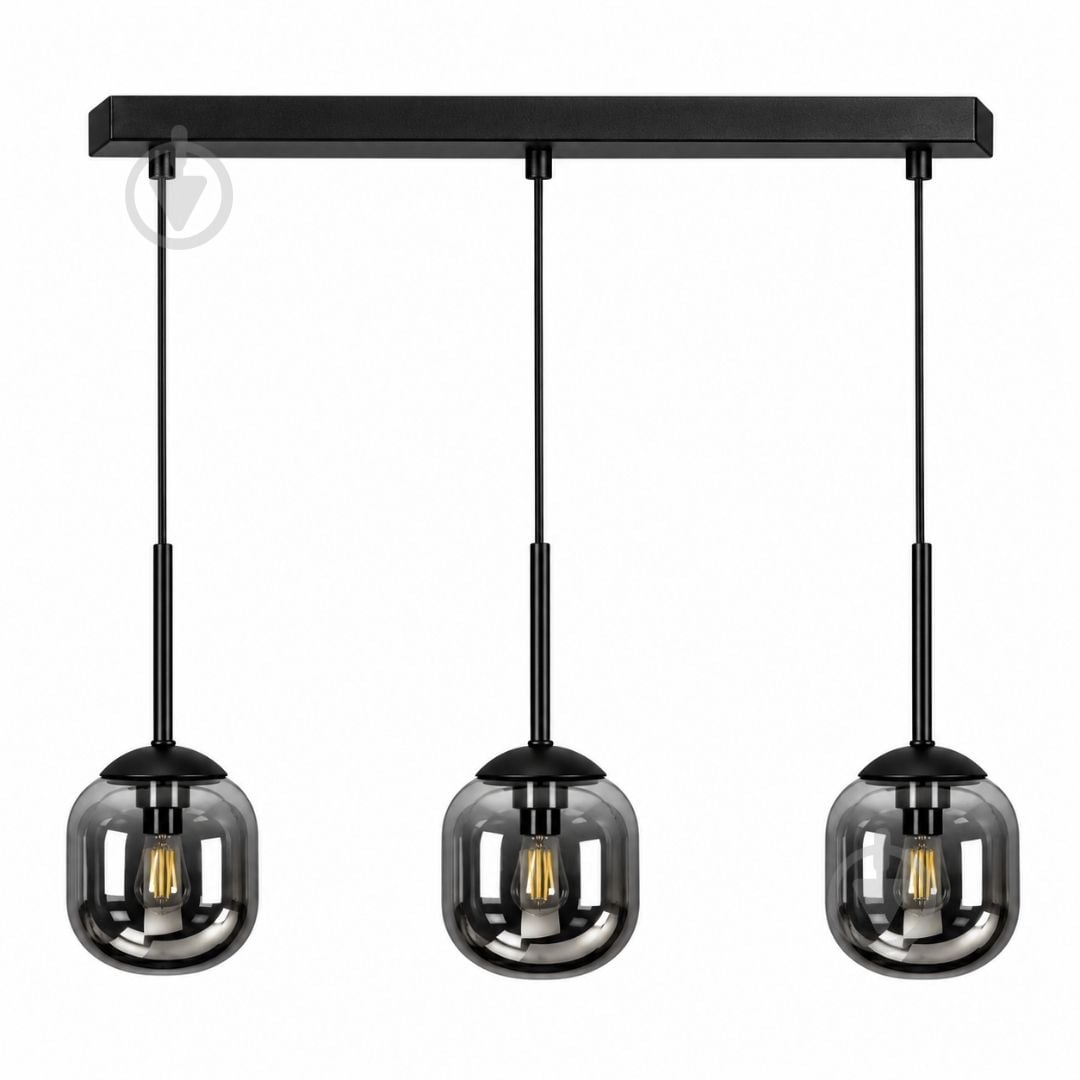 Подвес LIGHT SET SHANA 2486 3PL 3x/E14 черный/дымчатый - фото 1 Подвес LIGHT SET SHANA 2486 3PL 3x/E14 черный/дымчатый - фото 1