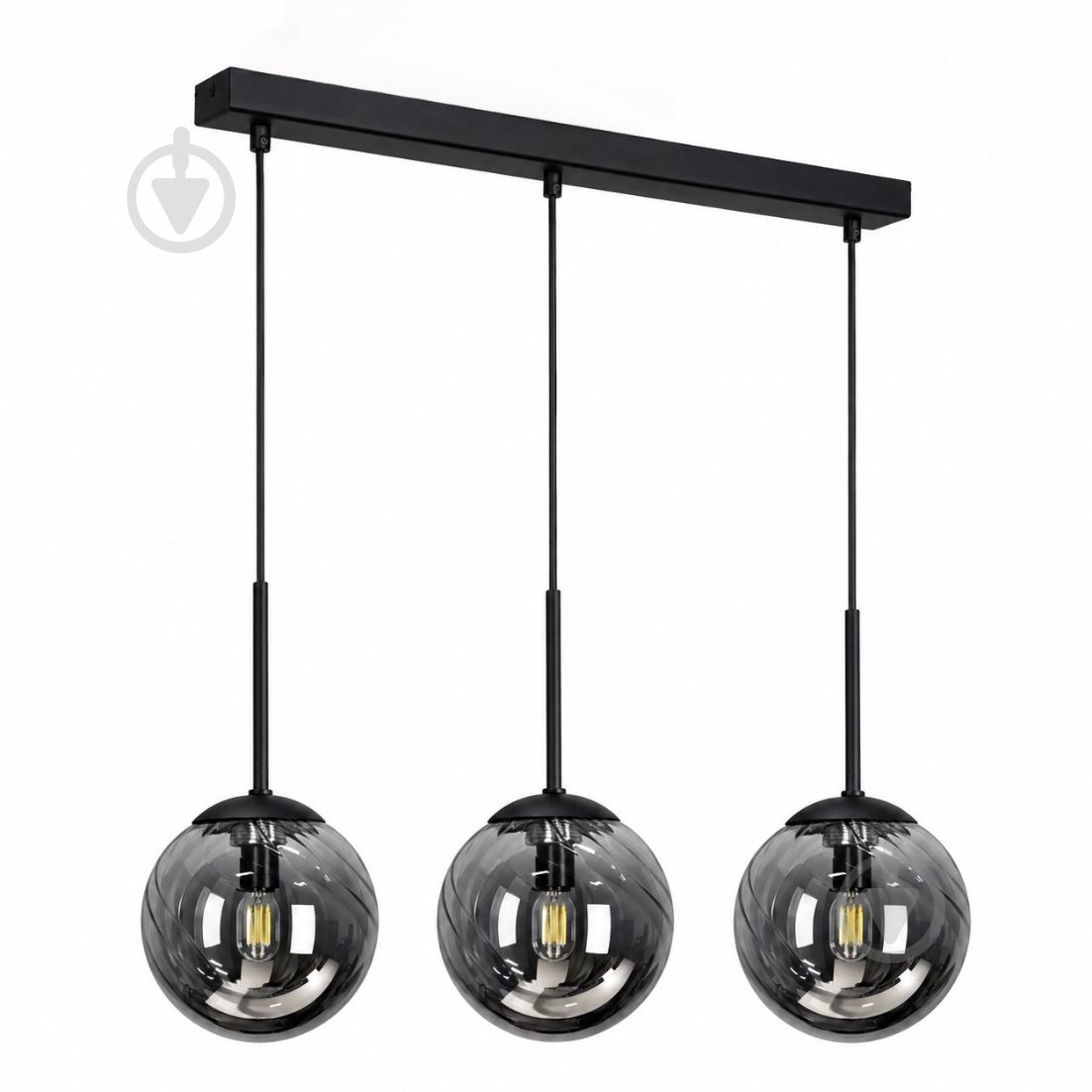 Подвес LIGHT SET SHANA 2495 3PL 3x/E14 черный/дымчатый - фото 1 Подвес LIGHT SET SHANA 2495 3PL 3x/E14 черный/дымчатый - фото 1