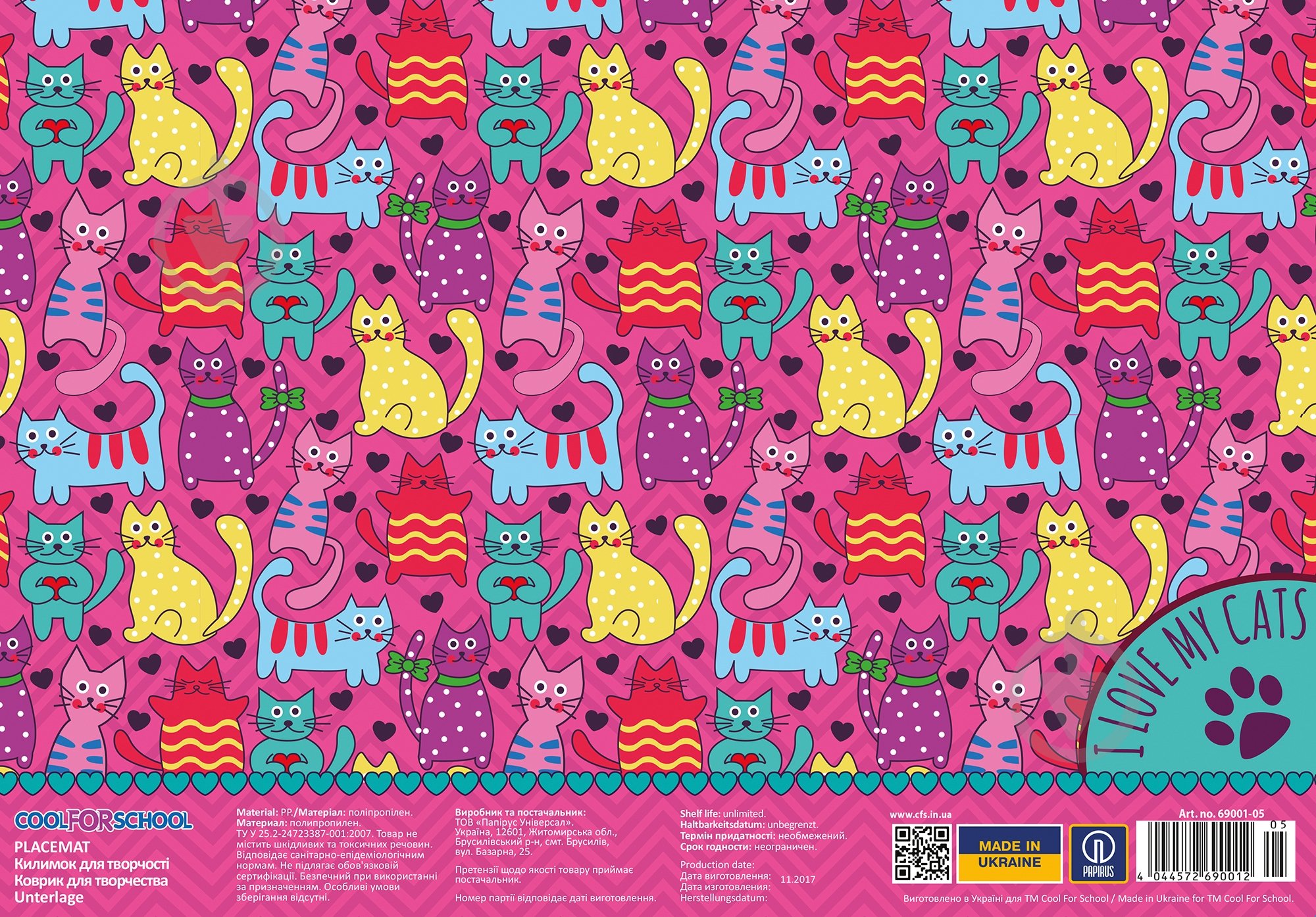 Килимок для творчості Funny Cats CF69001-05 - фото 2