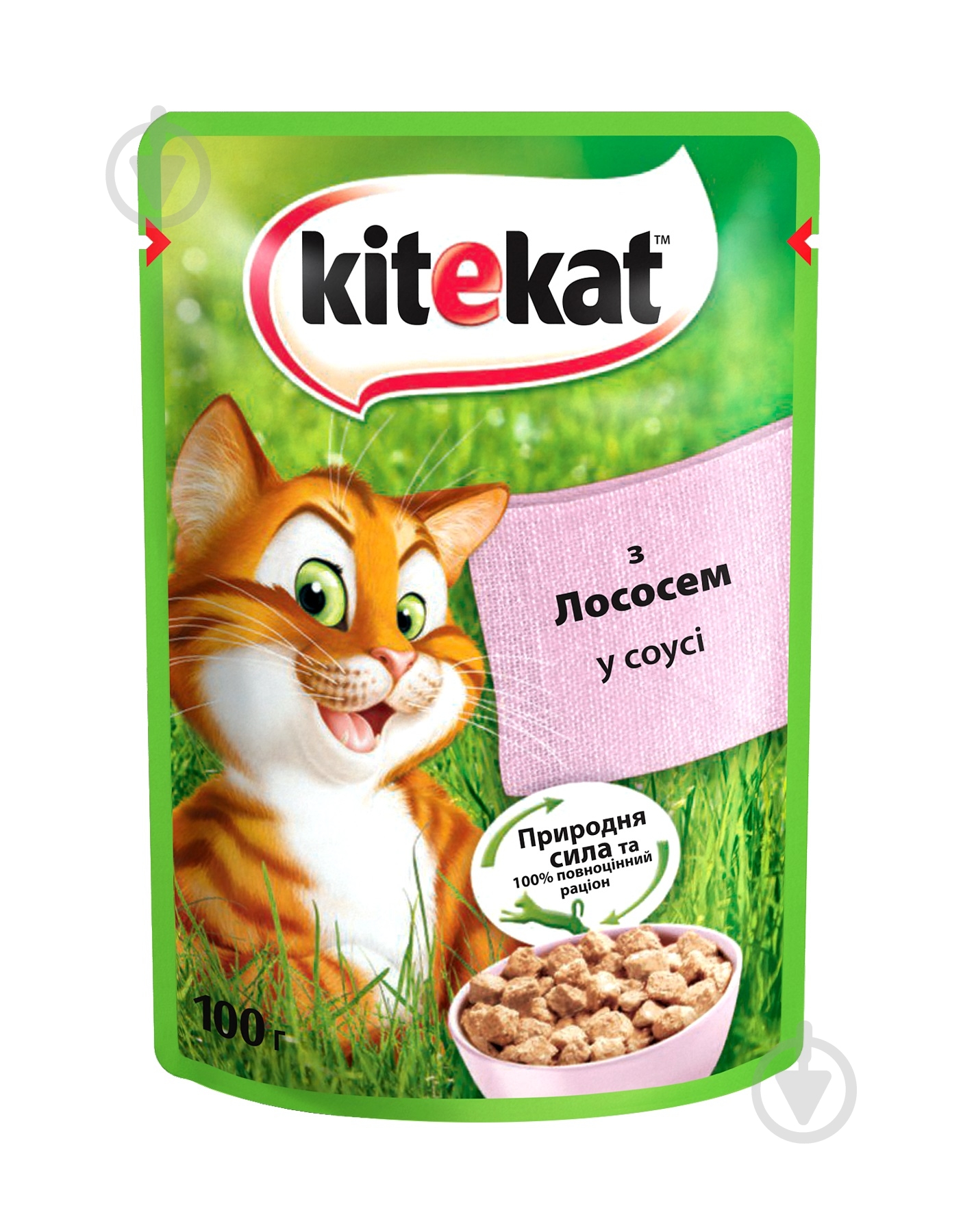 Корм Kitekat с лососем в соусе 100 г - фото 1
