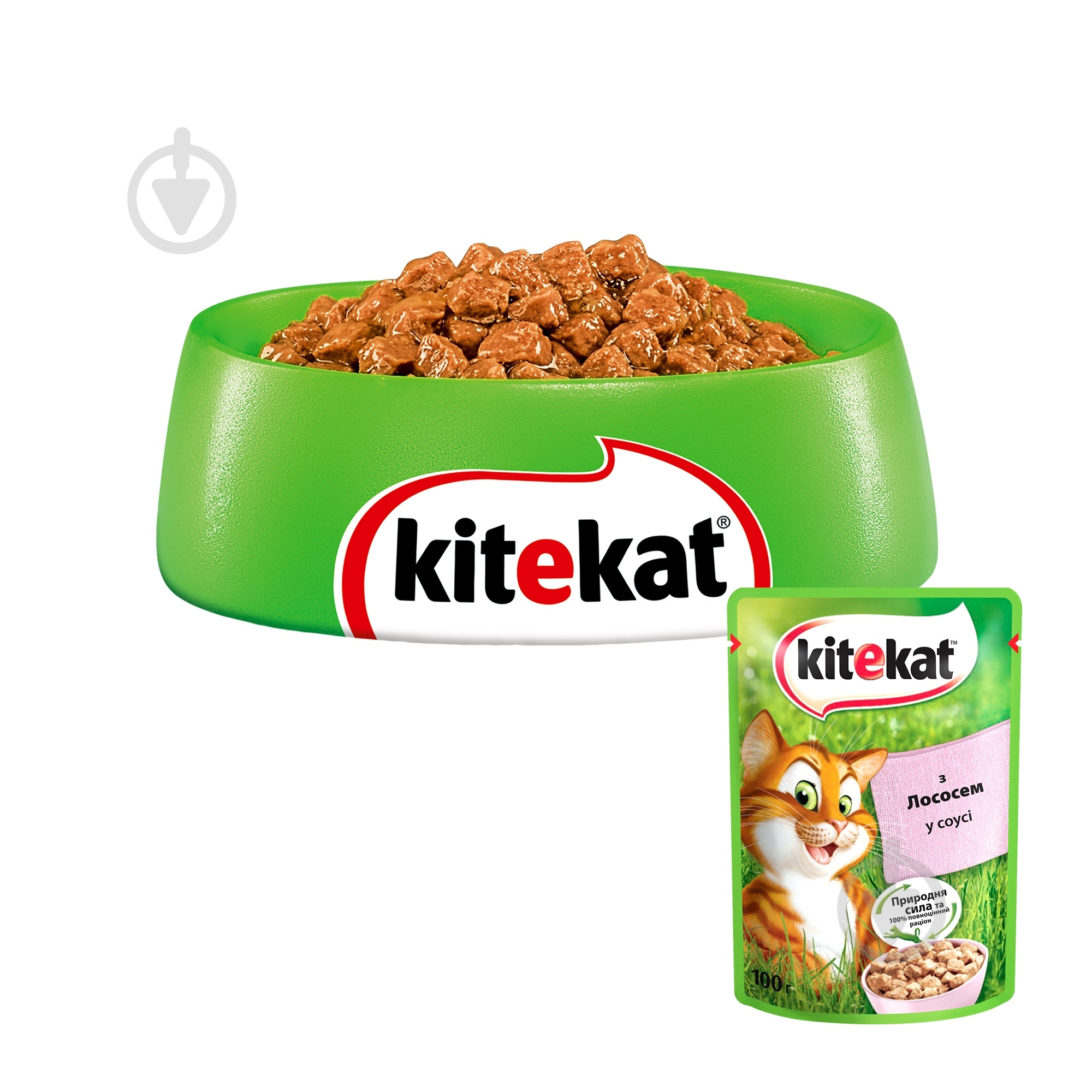 Корм Kitekat с лососем в соусе 100 г - фото 2