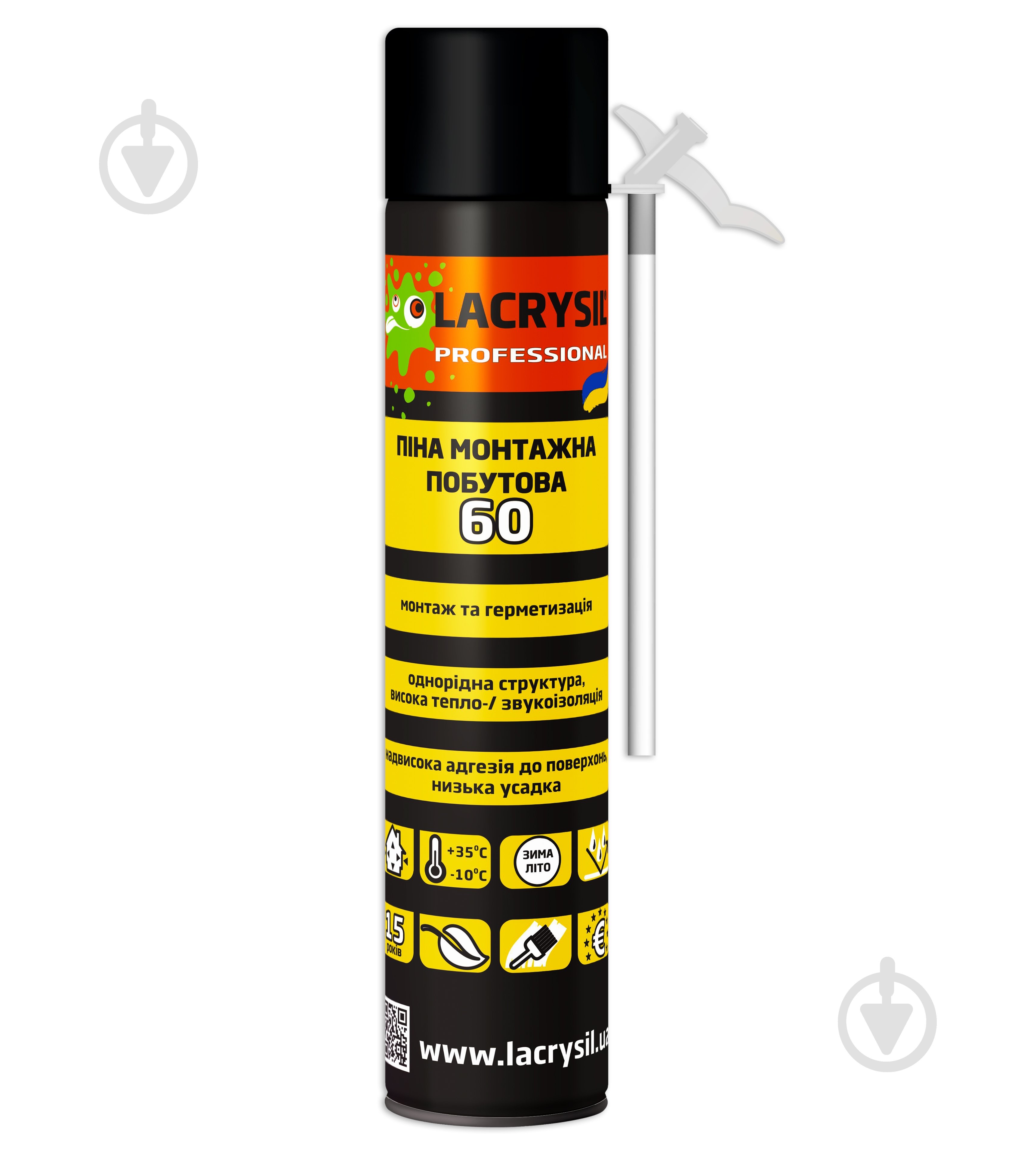 Піна монтажна Lacrysil побутова в/с 750 мл - фото 1