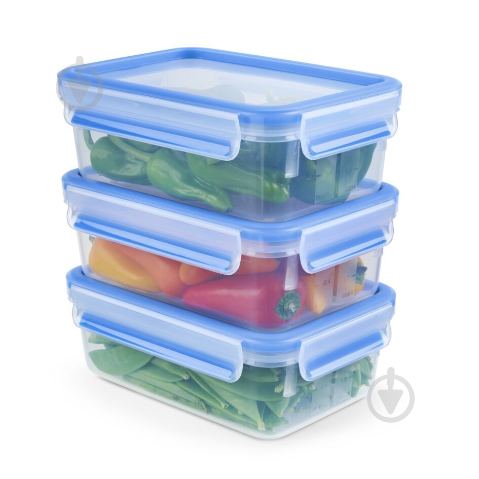 Набір контейнерів Tefal Master Seal 1 л 3 шт N1031351 - фото 2 Набір контейнерів Tefal Master Seal 1 л 3 шт N1031351 - фото 2