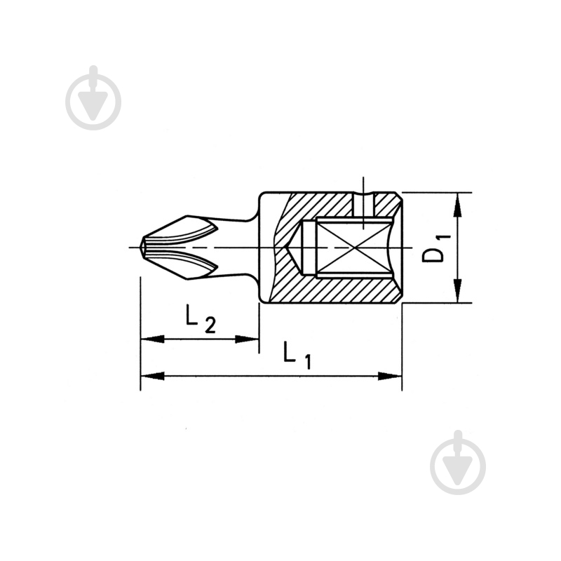 Головка торцевая WURTH 1/4" РH2 071511802 - фото 2
