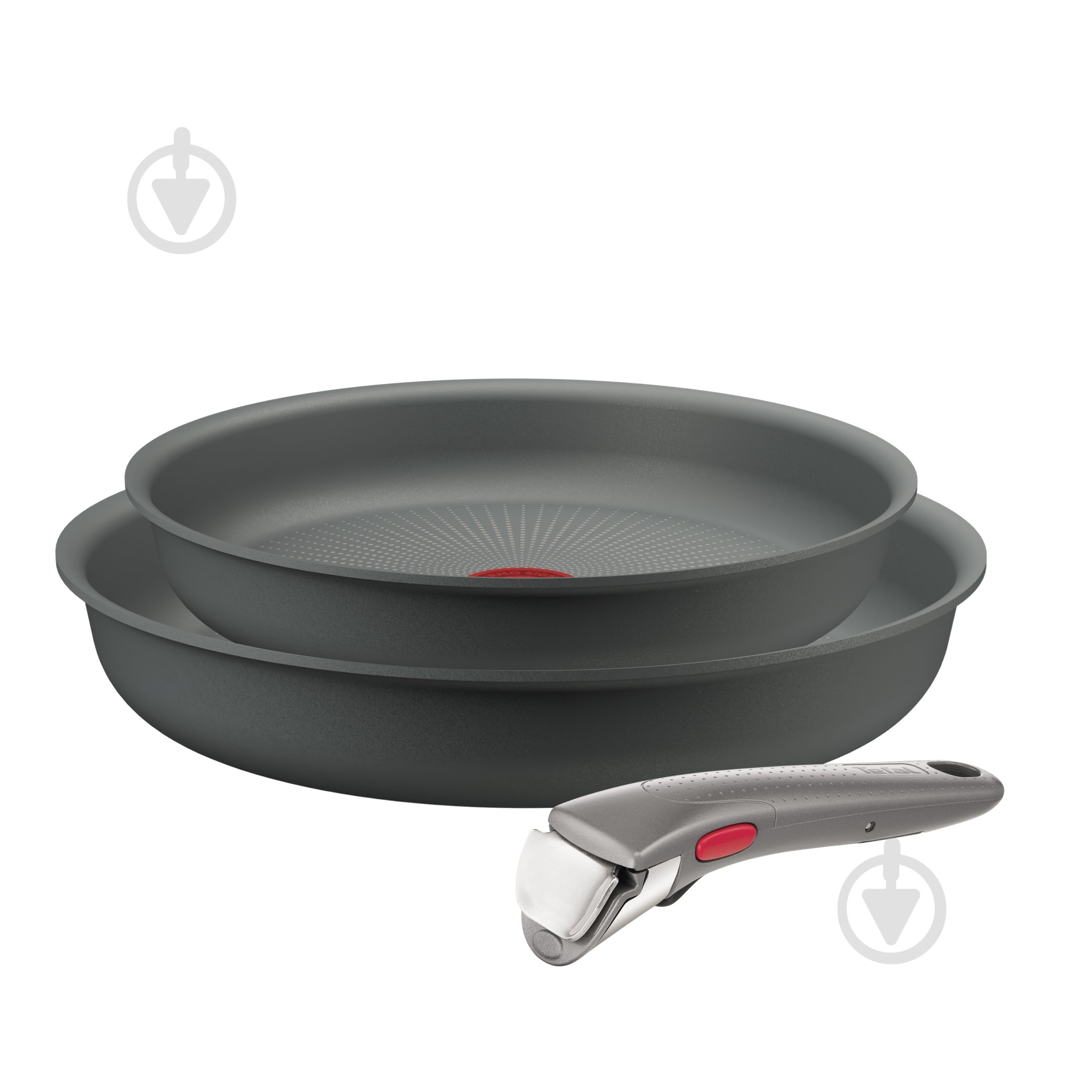 Набір посуду Tefal Ingenio Halo 3 предмети L8019353 - фото 1 Набір посуду Tefal Ingenio Halo 3 предмети L8019353 - фото 1
