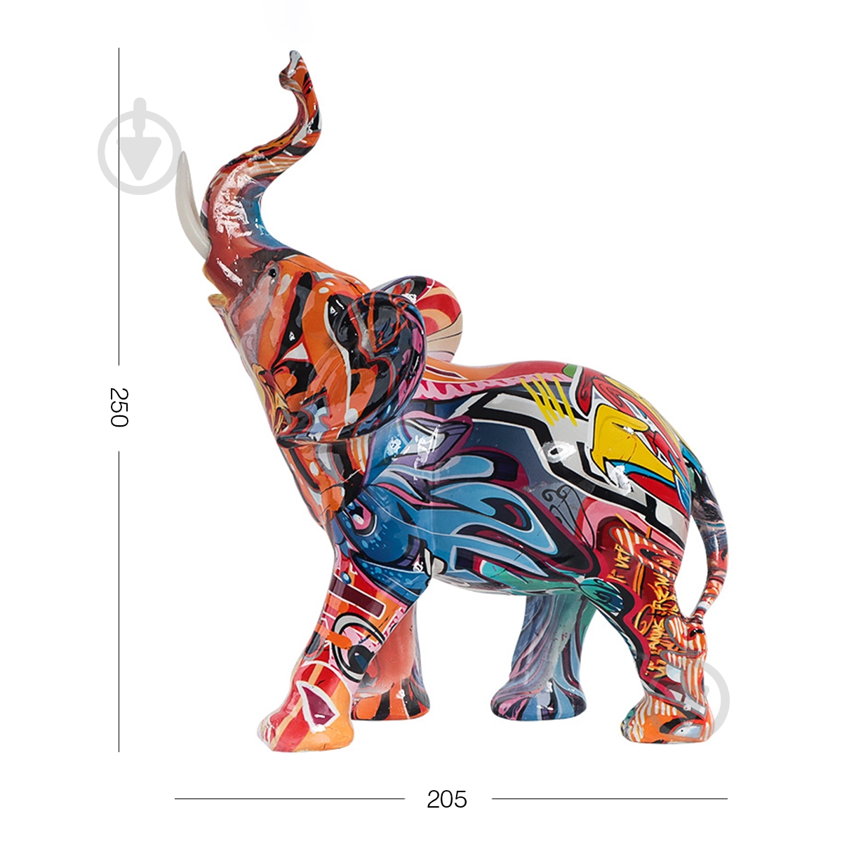 Статуетка МВМ слон DH-ST-22 M 25х20,5 см різнокольоровий - фото 2 Статуетка МВМ слон DH-ST-22 M 25х20,5 см різнокольоровий - фото 2