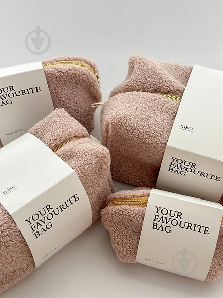 Косметичка MISO accessory TEDDY пудра треугольная 14*15*25 - фото 4