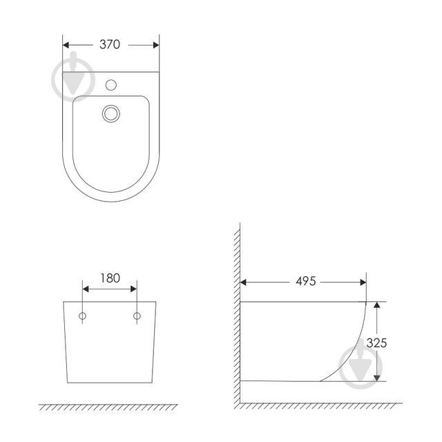 Биде подвесное Imprese Lesna i11547 black - фото 2