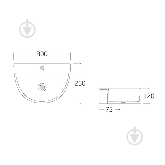 Умывальник Imprese i11005 - фото 2