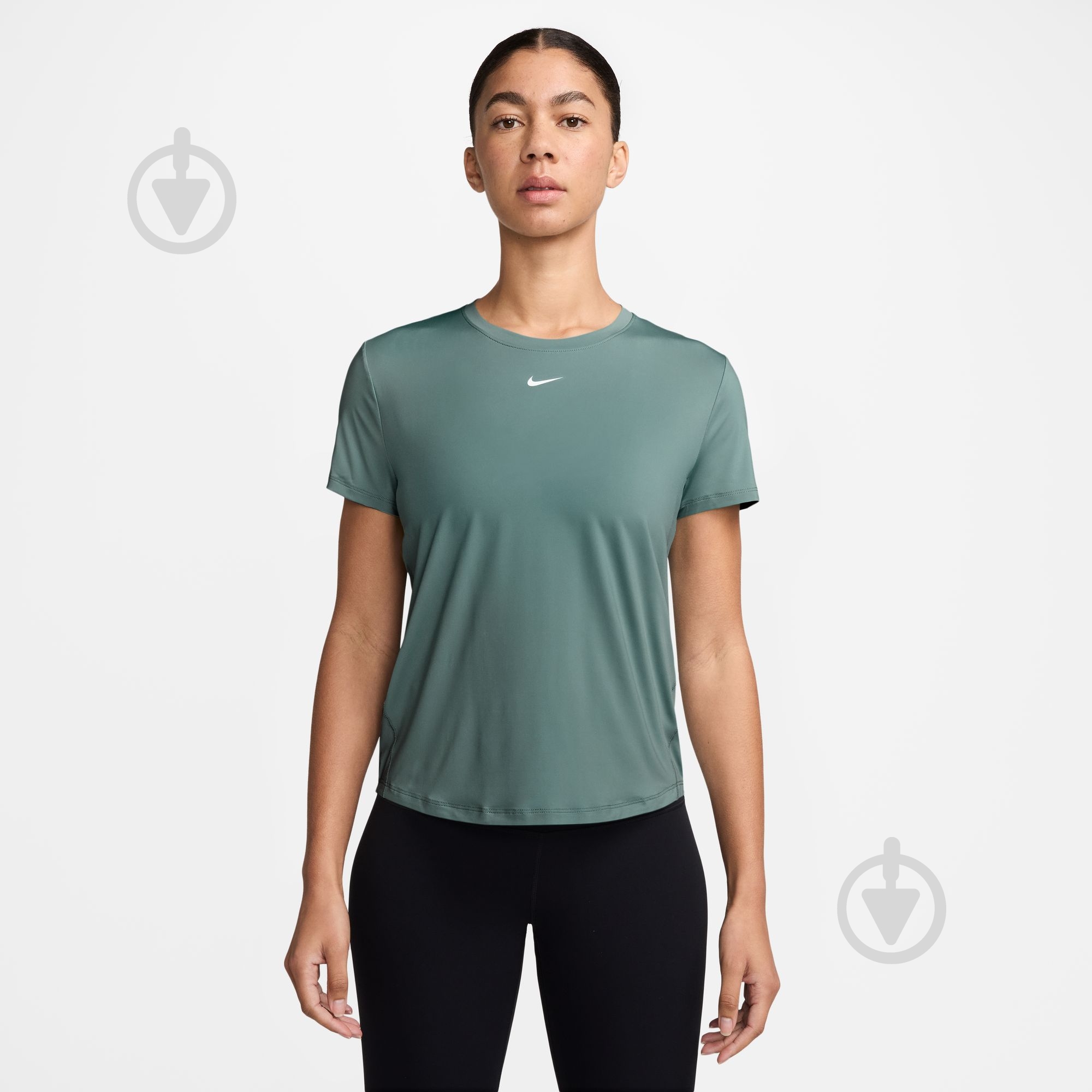 Футболка Nike W NK ONE CLASSIC DF SS TOP WT IB9408-017 р.XS зелений - фото 1