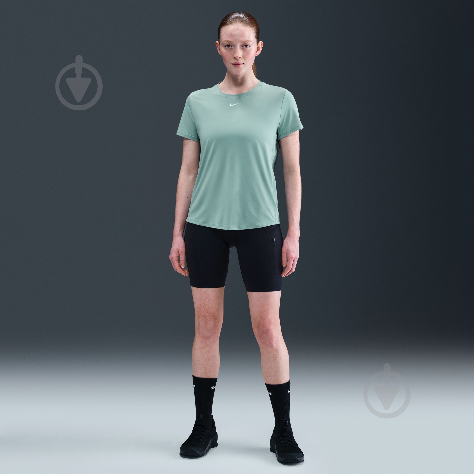 Футболка Nike W NK ONE CLASSIC DF SS TOP WT IB9408-017 р.XS зелений - фото 5