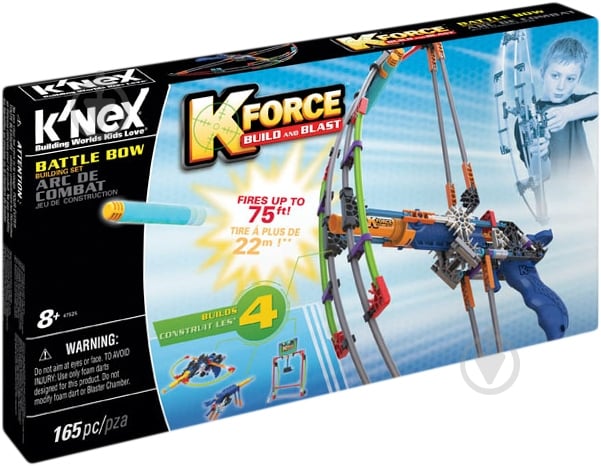 Конструктор K'Nex Бойовий лук 47525 - фото 1 Конструктор K'Nex Бойовий лук 47525 - фото 1