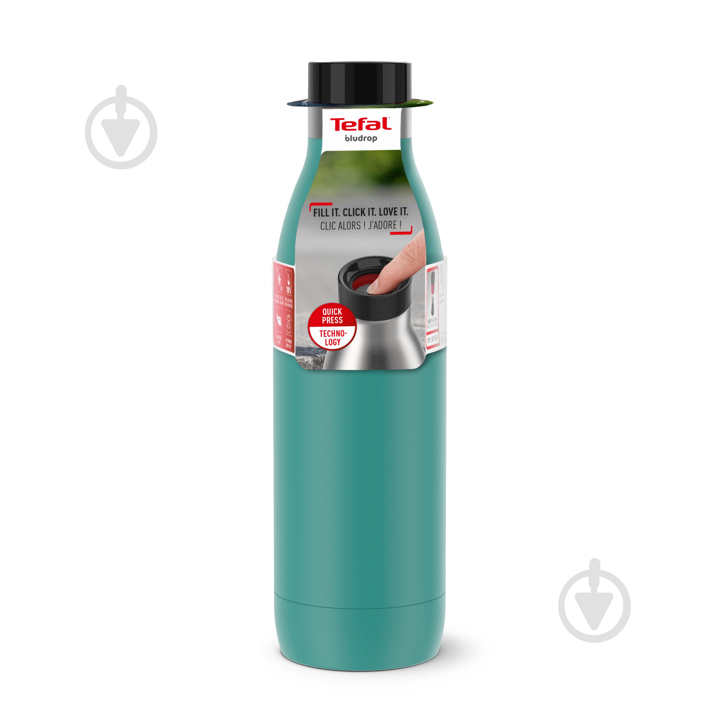 Термобутылка Tefal Bludrop 700 мл N3111010 зеленая - фото 3 Термобутылка Tefal Bludrop 700 мл N3111010 зеленая - фото 3