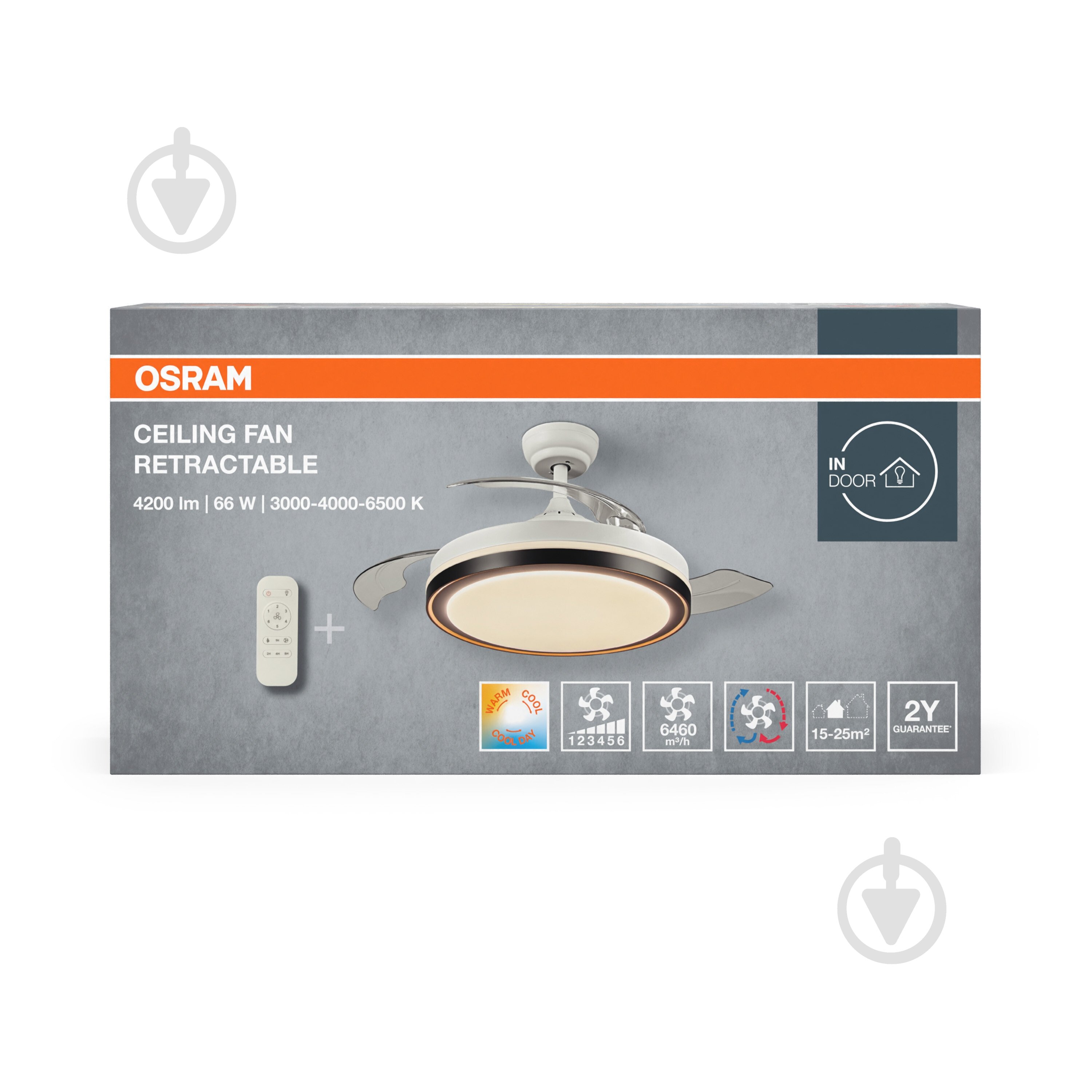 Люстра-вентилятор Osram Ceiling Fan Retractable 36 Вт - фото 12