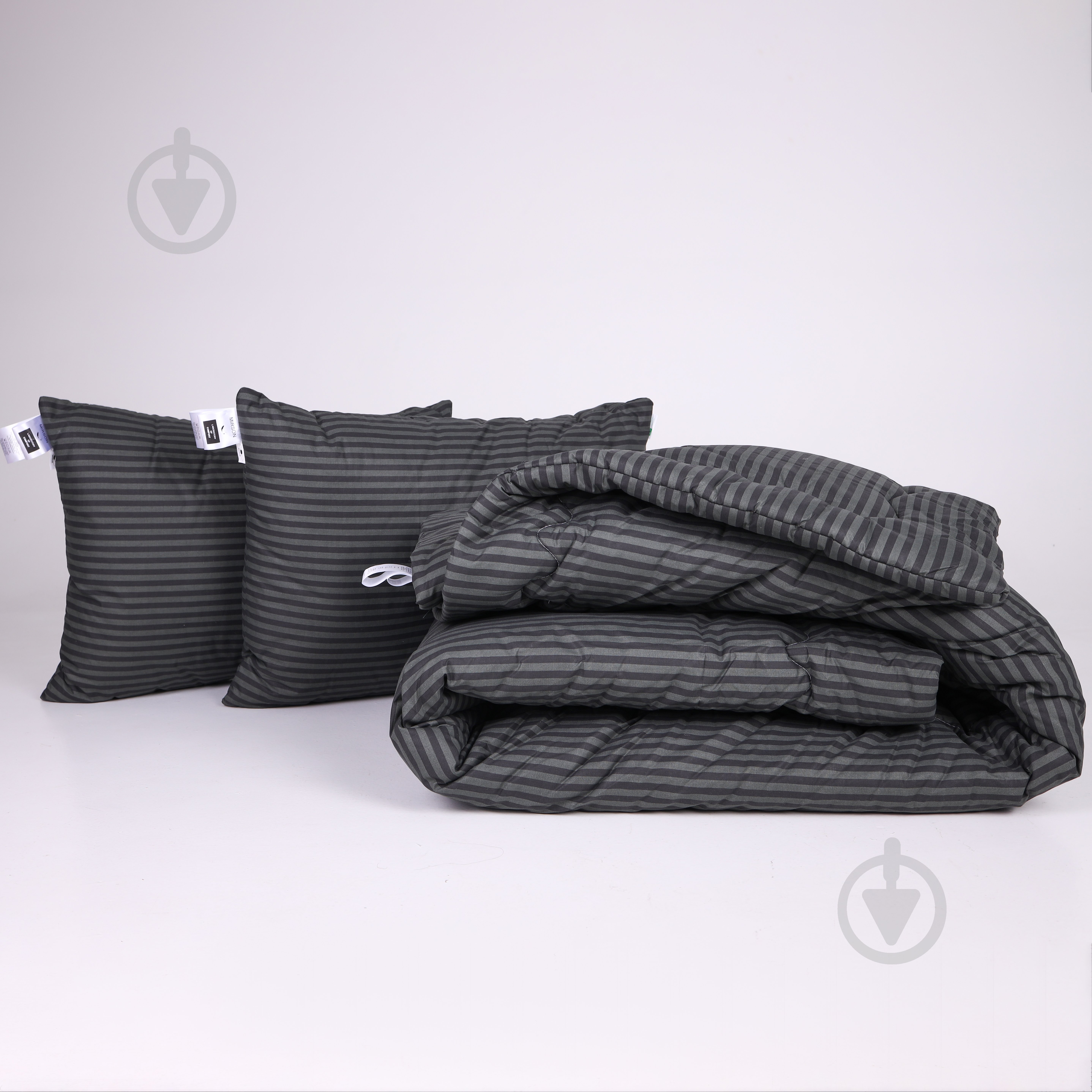 Набір №1078 Сolor Fun Line 17-0611 Stripe Black літо 155x215 см MirSon чорний - фото 1