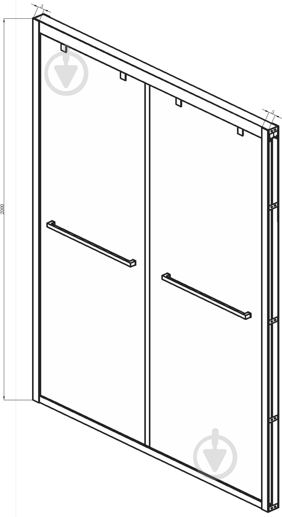 Душевые двери Alex Baitler LITE 120х200 см BD120.4203S - фото 2 Душевые двери Alex Baitler LITE 120х200 см BD120.4203S - фото 2