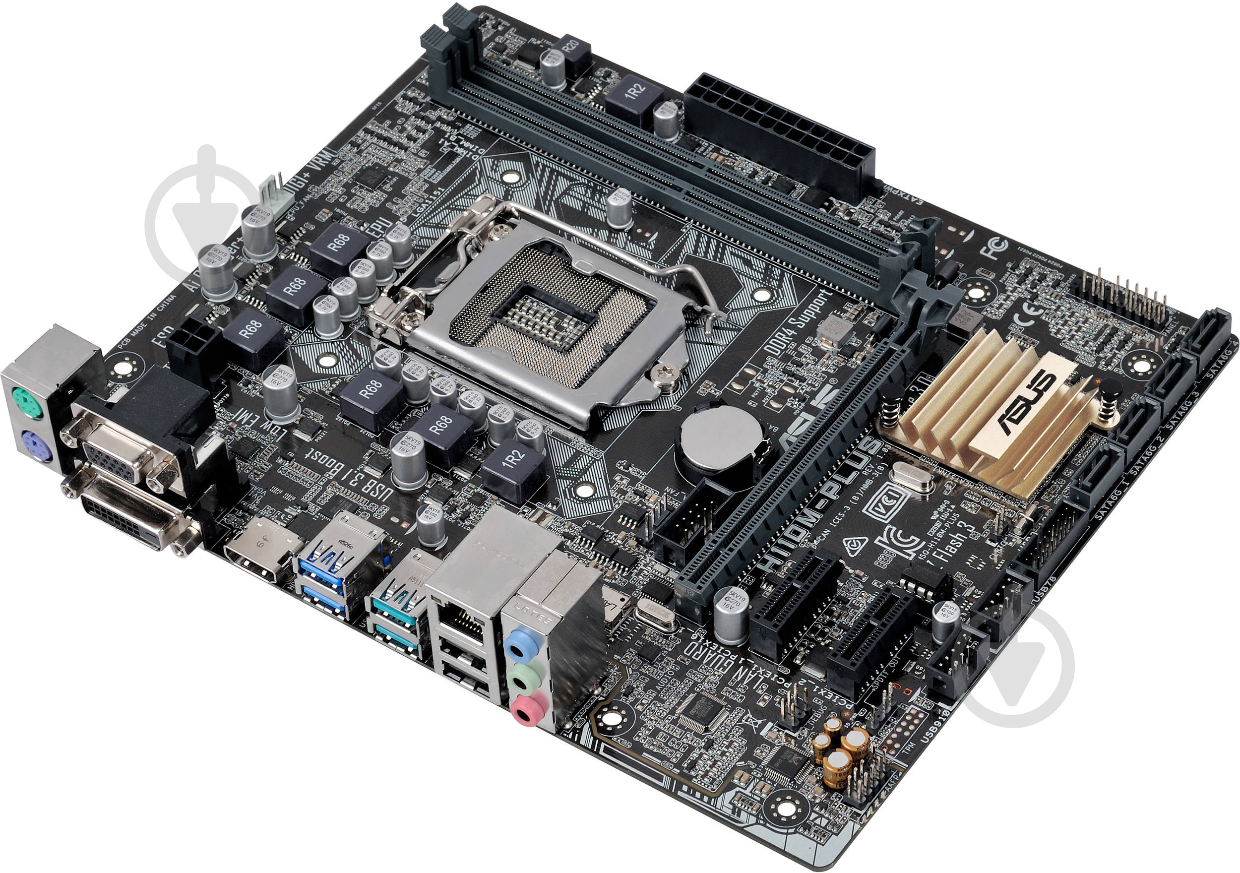 Материнская плата Asus H110M-PLUS (Socket 1151, Intel H110, mirco ATX) - фото 3 Материнская плата Asus H110M-PLUS (Socket 1151, Intel H110, mirco ATX) - фото 3