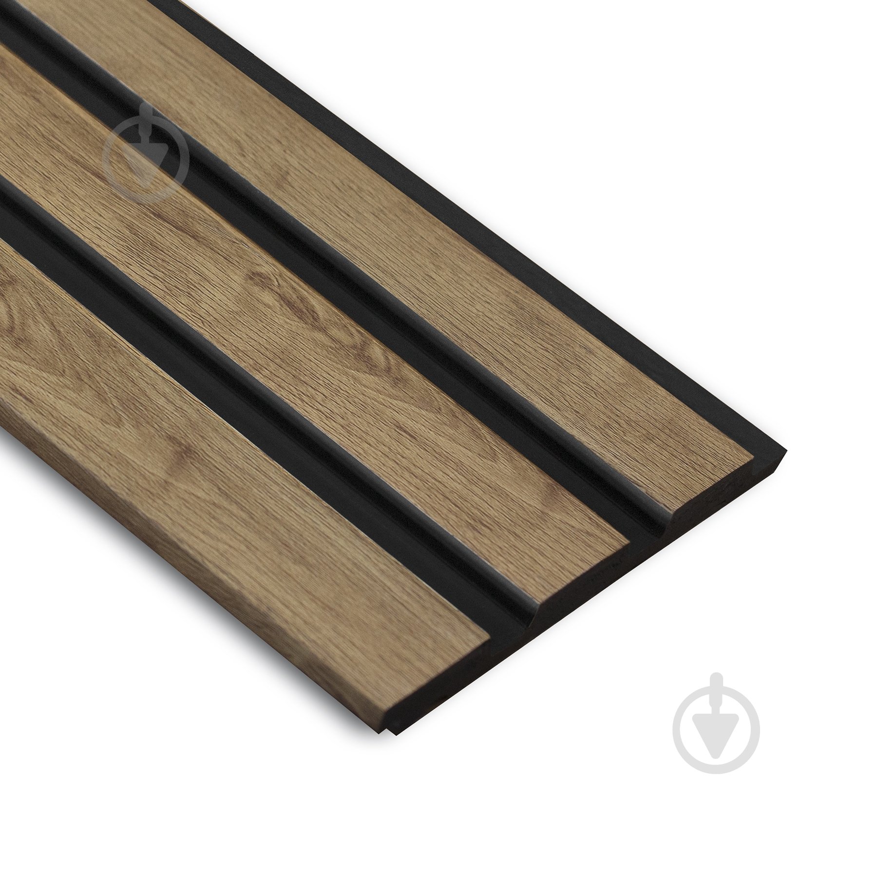 Реечная панель MARCO decor 12011-122-K коричневое дерево с черным 120х11х2900 мм (0,34 кв.м) - фото 1
