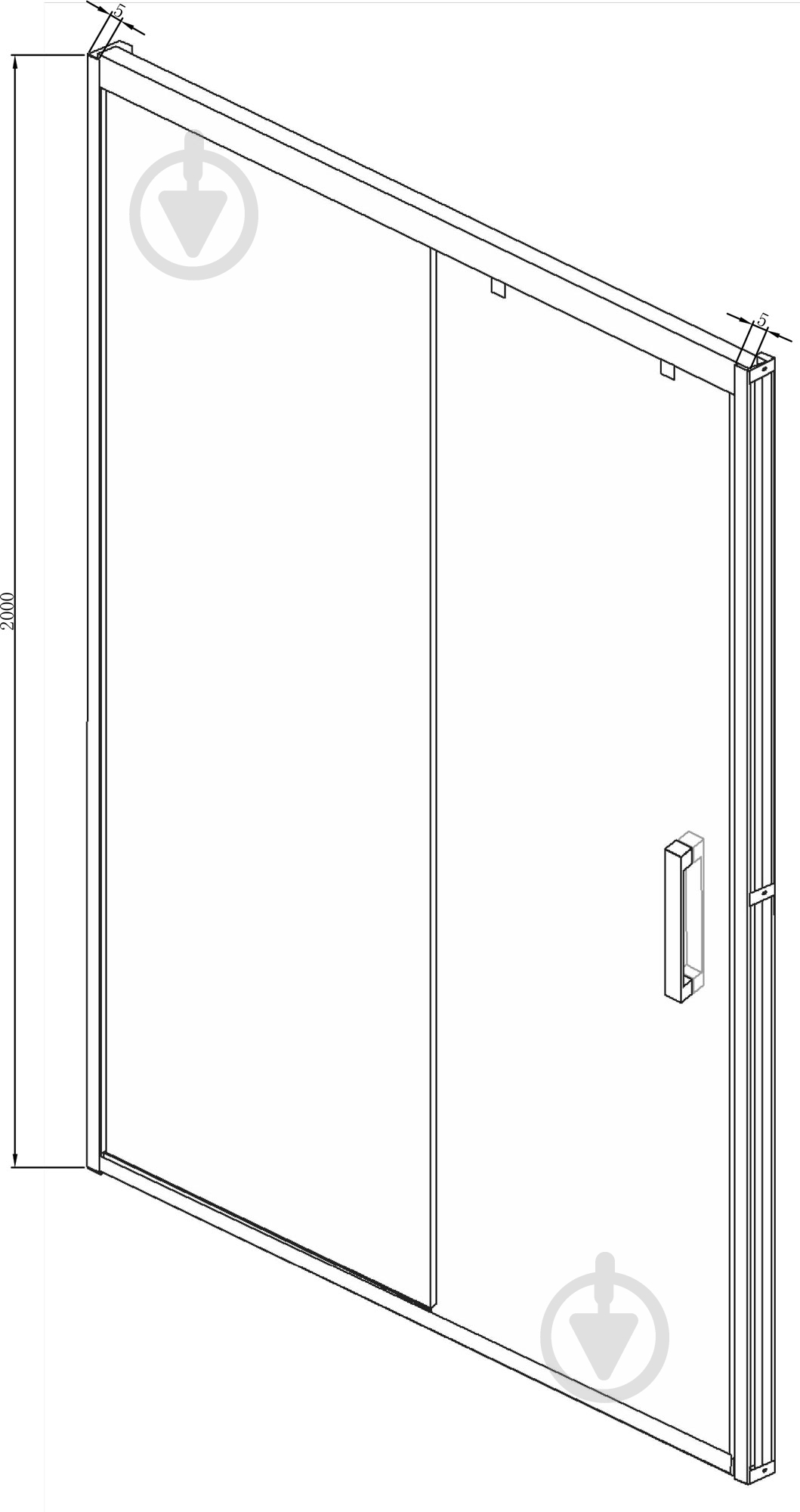 Душевые двери Alex Baitler LITE 120х200 см BD120.4103S - фото 2
