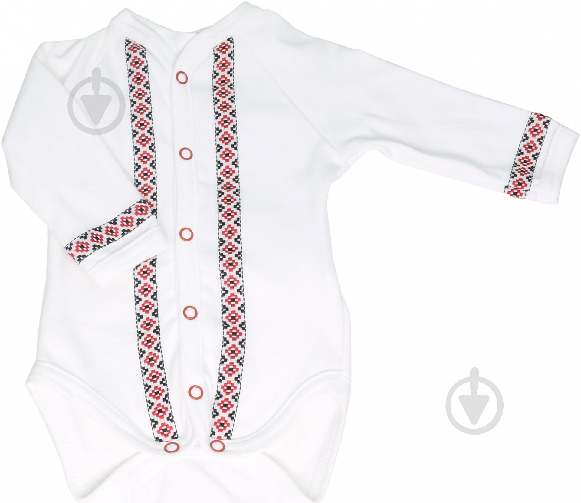 Боди Sweet baby Орнамент красный р.62 белый с красным 012.402.1 ч - фото 1