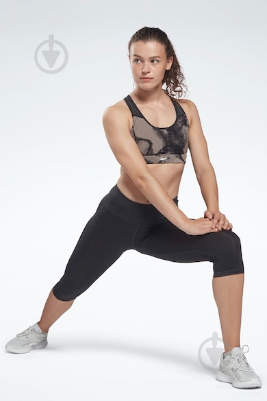 Бра Reebok Lux Jacquard Black/Grey HF0172 р.XS серый - фото 5