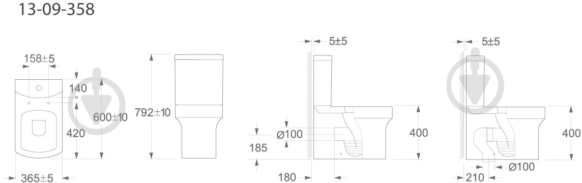Унитаз-компакт VOLLE Benita 13-09-358 - фото 2
