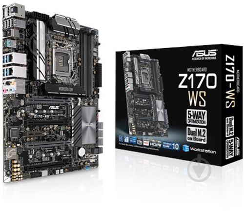 Материнская плата Asus Z170-WS (Socket 1151, Intel Z170, ATX) - фото 1