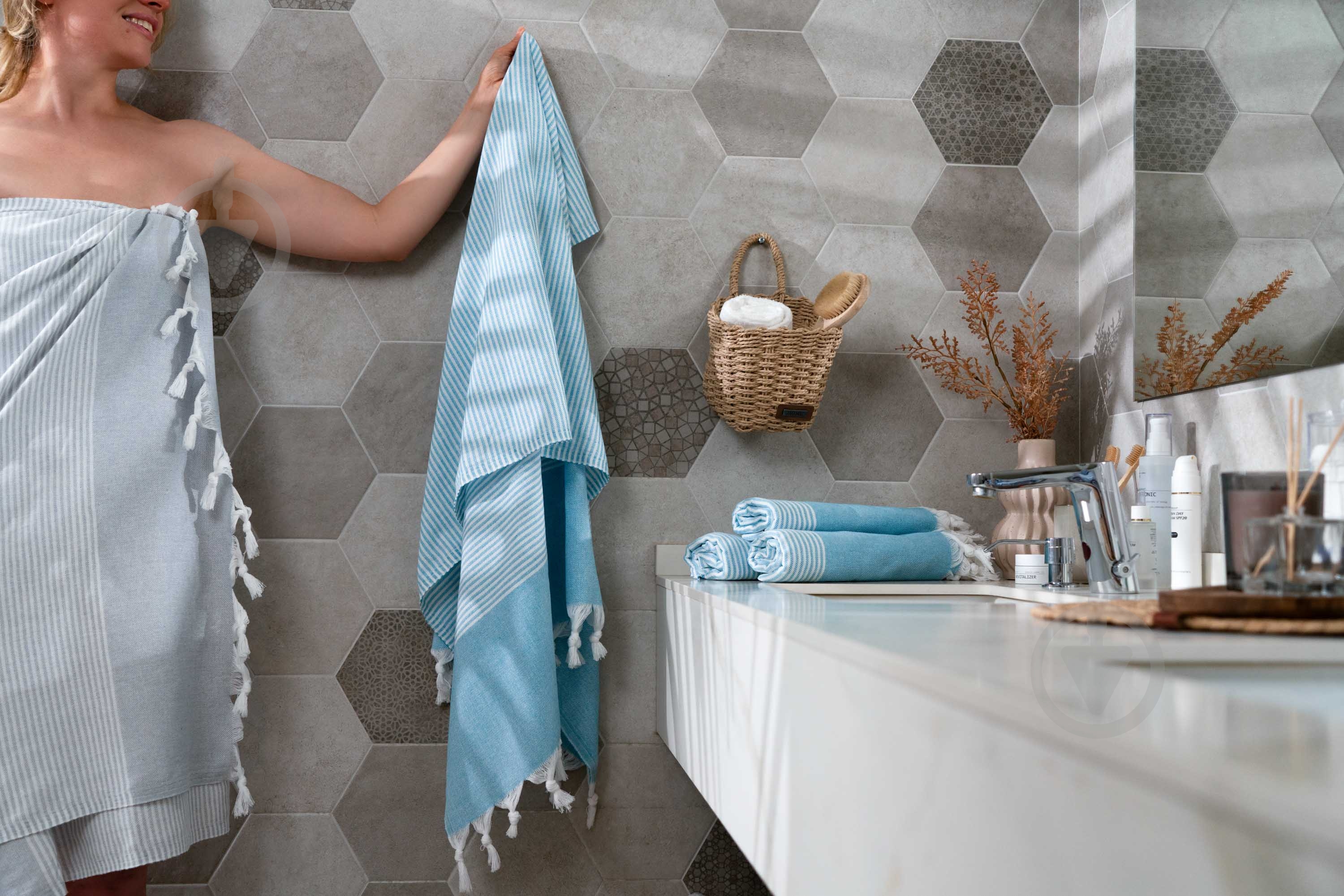 Рушник SPA 90x180 см аква Ardesto - фото 9 Рушник SPA 90x180 см аква Ardesto - фото 9