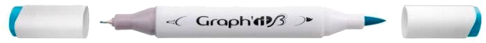 Маркер двусторонний Graph'it Brushmarker GI87160 бермудский синий - фото 1 Маркер двусторонний Graph'it Brushmarker GI87160 бермудский синий - фото 1