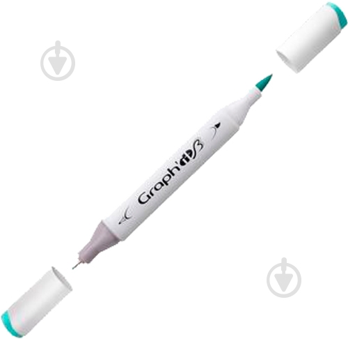 Маркер двусторонний Graph'it Brushmarker GI87240 бирюзовый - фото 1