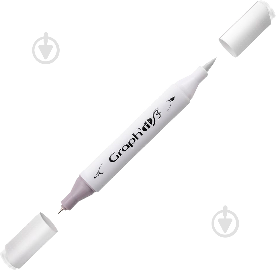 Маркер двусторонний Graph'it Brushmarker GI80000 белый - фото 1 Маркер двусторонний Graph'it Brushmarker GI80000 белый - фото 1