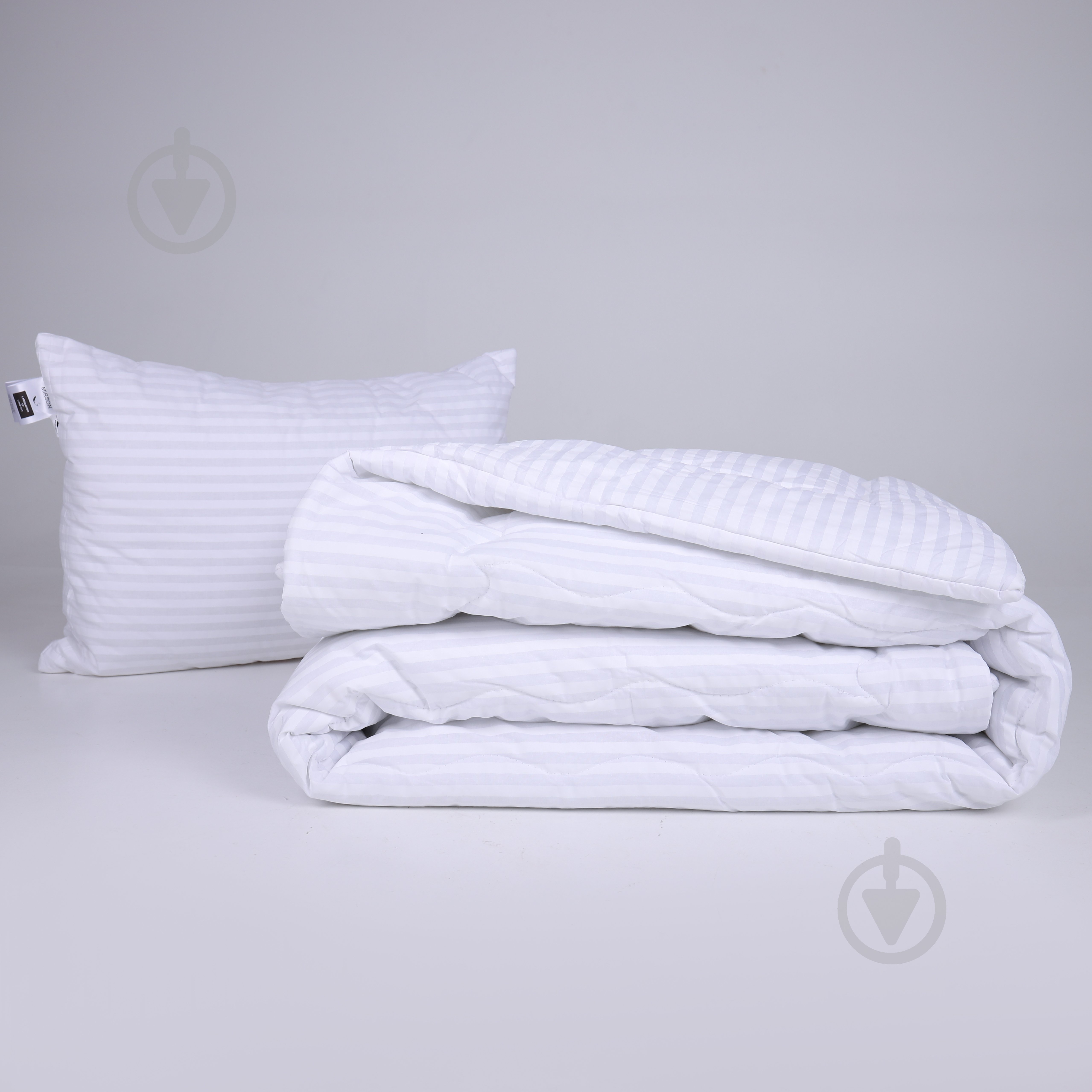 Набор №1130 Сolor Fun Line 17-0605 Stripe White лето 220x240 см MirSon белый - фото 1