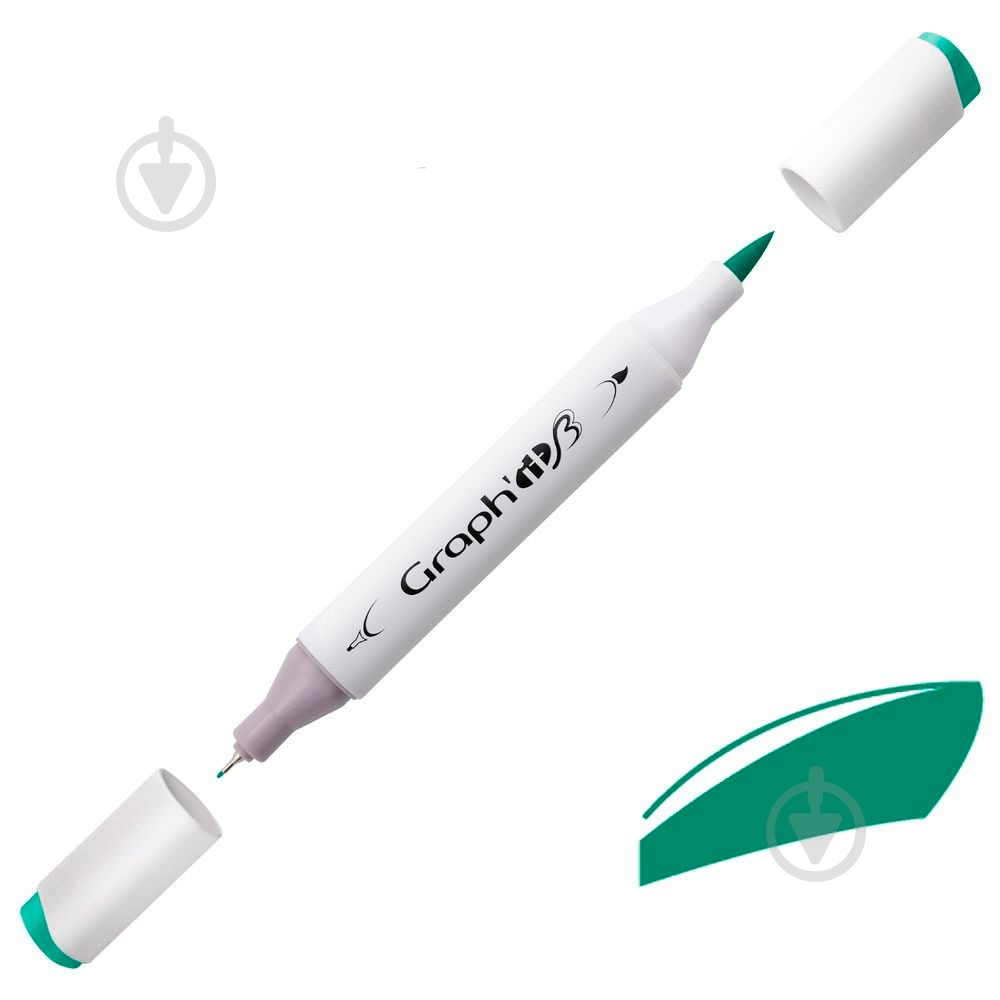 Маркер двусторонний Graph'it GI88160 зеленый лес - фото 1