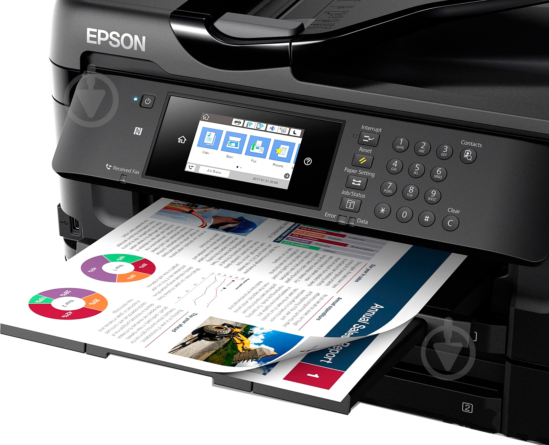 МФУ Epson WF-7720DTWF А3+ (C11CG37412) WorkForce c WI-FI - фото 3