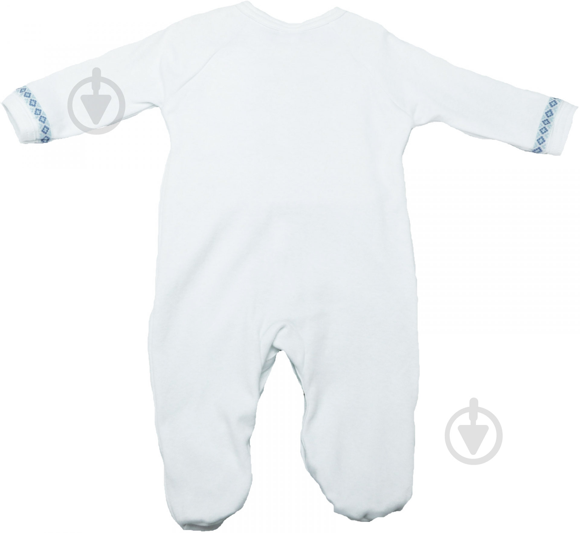 Человечек Sweet baby Орнамент р.68 белый с голубым 015.400.1 г - фото 2