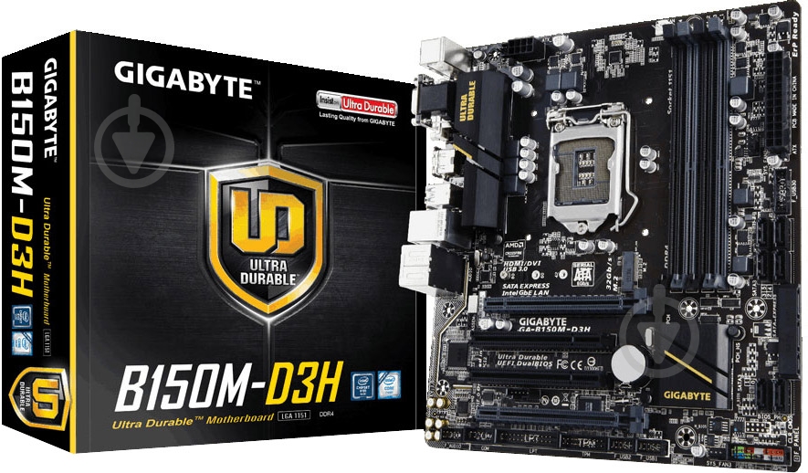 Материнская плата Gigabyte GA-B150M-D3H (Socket 1151, Intel B150, mirco ATX) - фото 4