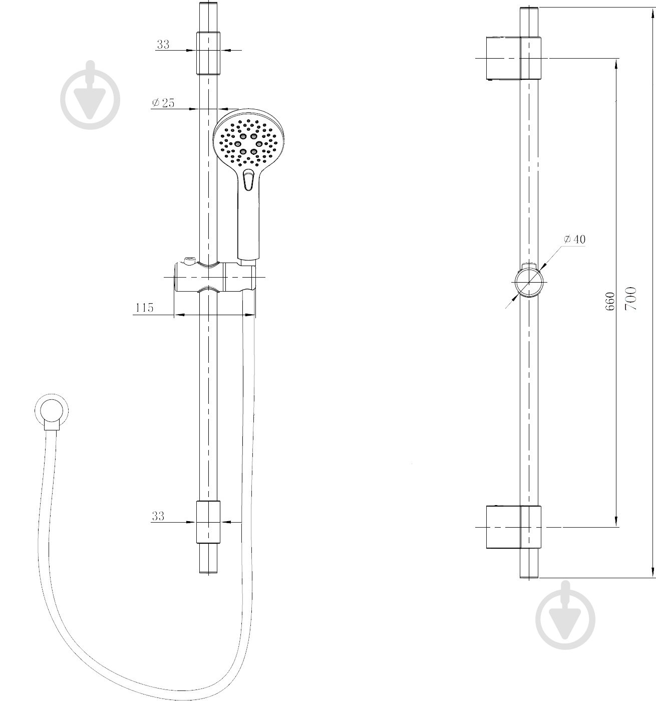Душевой набор VOLLE Nemo 15146200 - фото 2 Душевой набор VOLLE Nemo 15146200 - фото 2