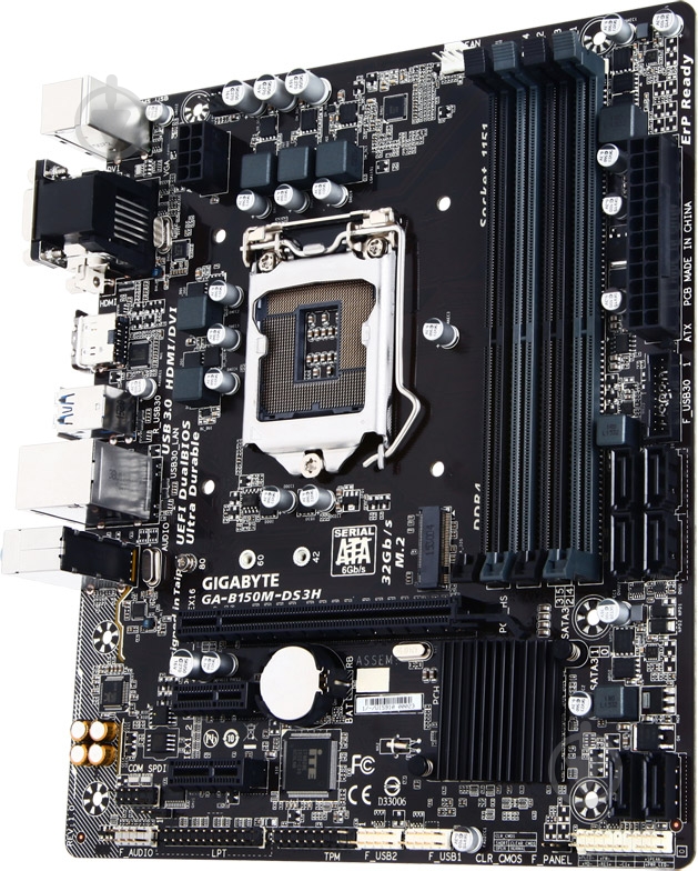 Материнська плата Gigabyte GA-B150M-DS3H (Socket 1151, Intel B150, mirco ATX) - фото 2