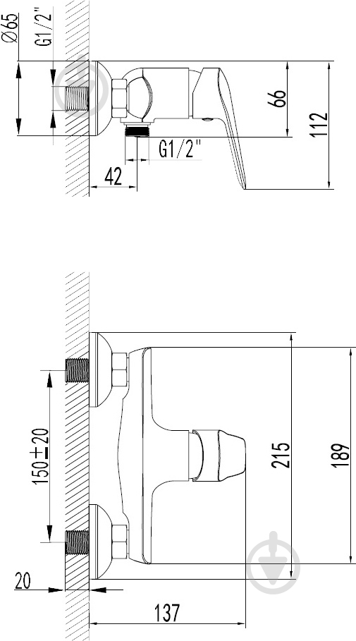 Смеситель для душа VOLLE Nemo 15143100 - фото 2