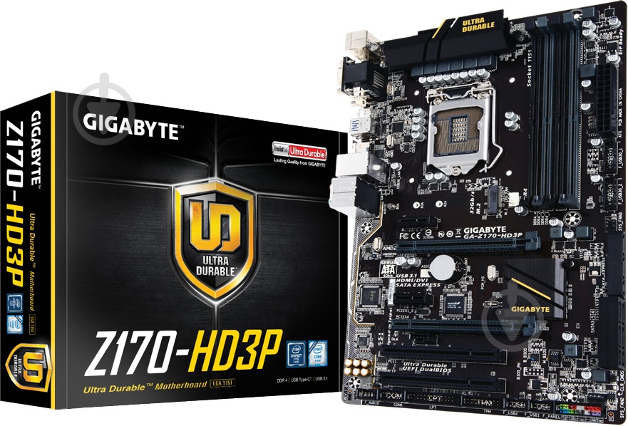 Материнская плата Gigabyte GA-Z170-HD3P (Socket 1151, Intel Z170, ATX) - фото 3