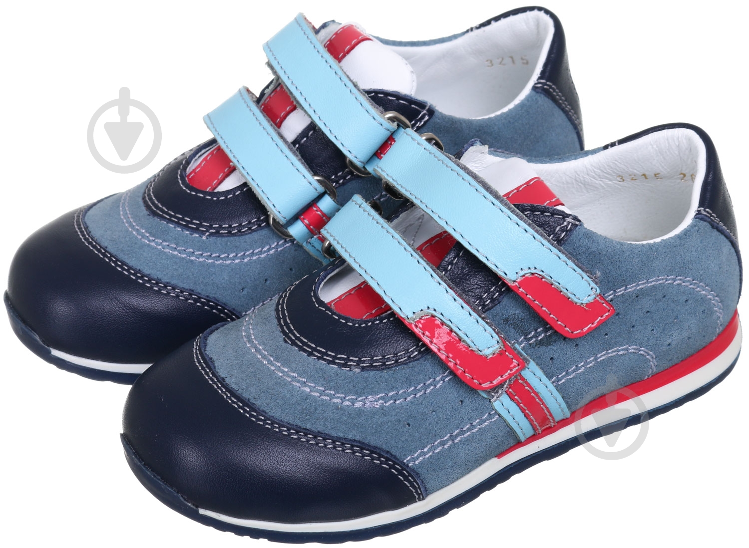 Напівчеревики для хлопчика MiracleMe 3215 р.21 сіро-синій - фото 1