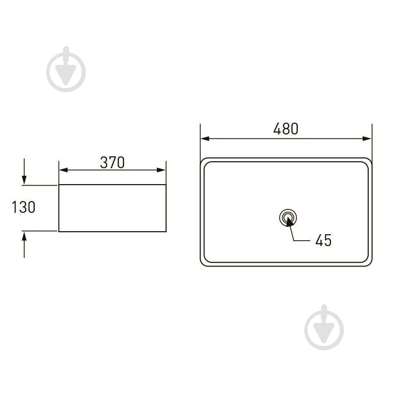 Умывальник VOLLE 13-01-01 - фото 2