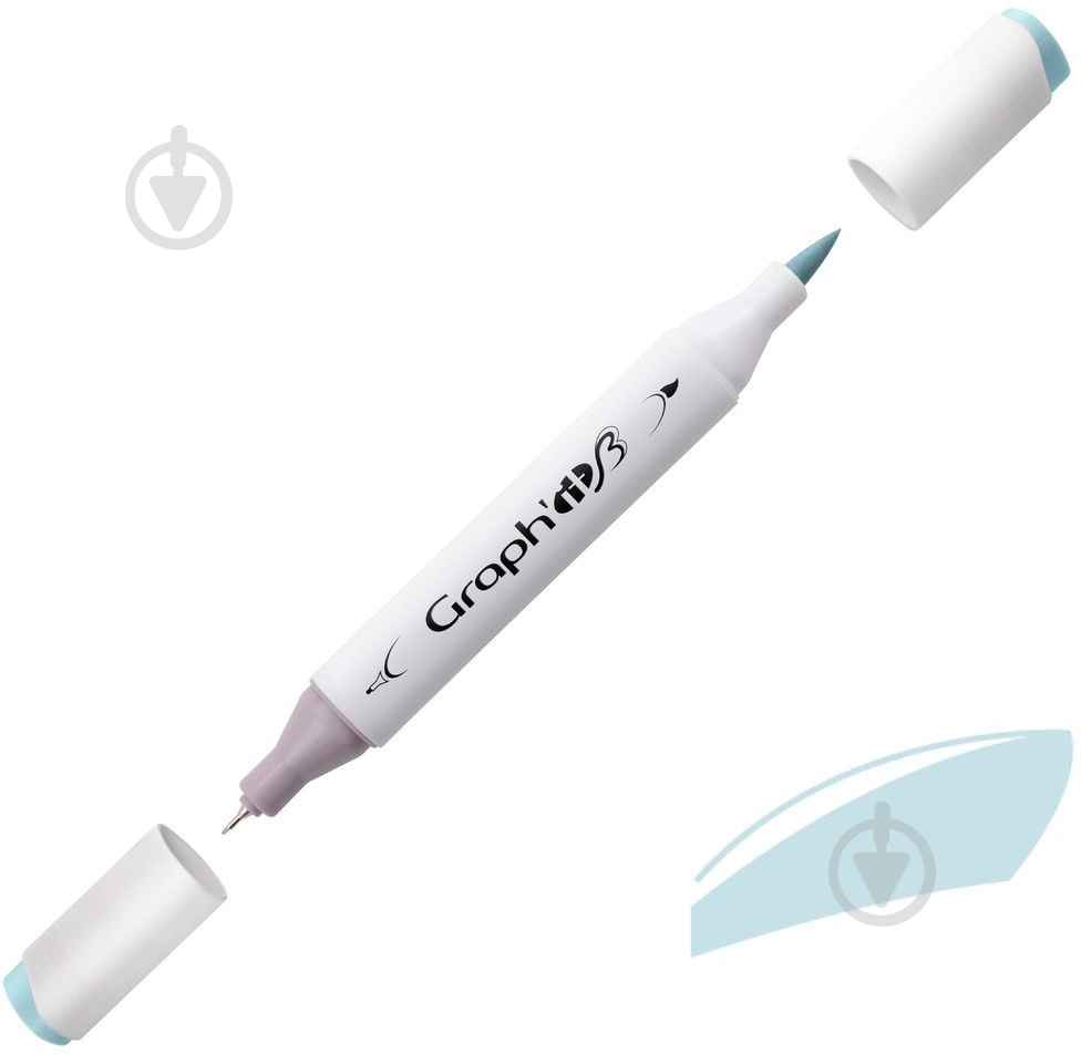 Маркер двусторонний Graph'it GI87120 ледяной голубой - фото 1