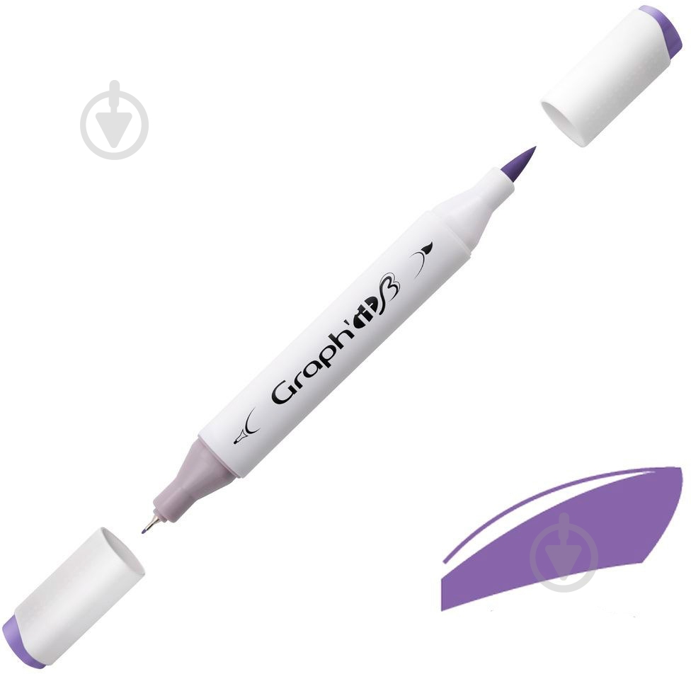 Маркер двусторонний Graph'it GI86140 лавандовый - фото 1 Маркер двусторонний Graph'it GI86140 лавандовый - фото 1