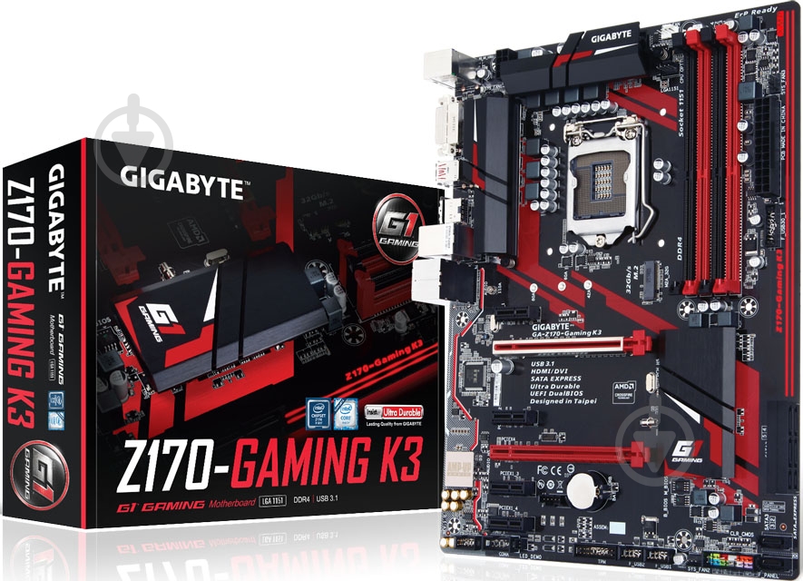 Материнська плата Gigabyte GA-Z170-Gaming K3 - фото 3 Материнська плата Gigabyte GA-Z170-Gaming K3 - фото 3