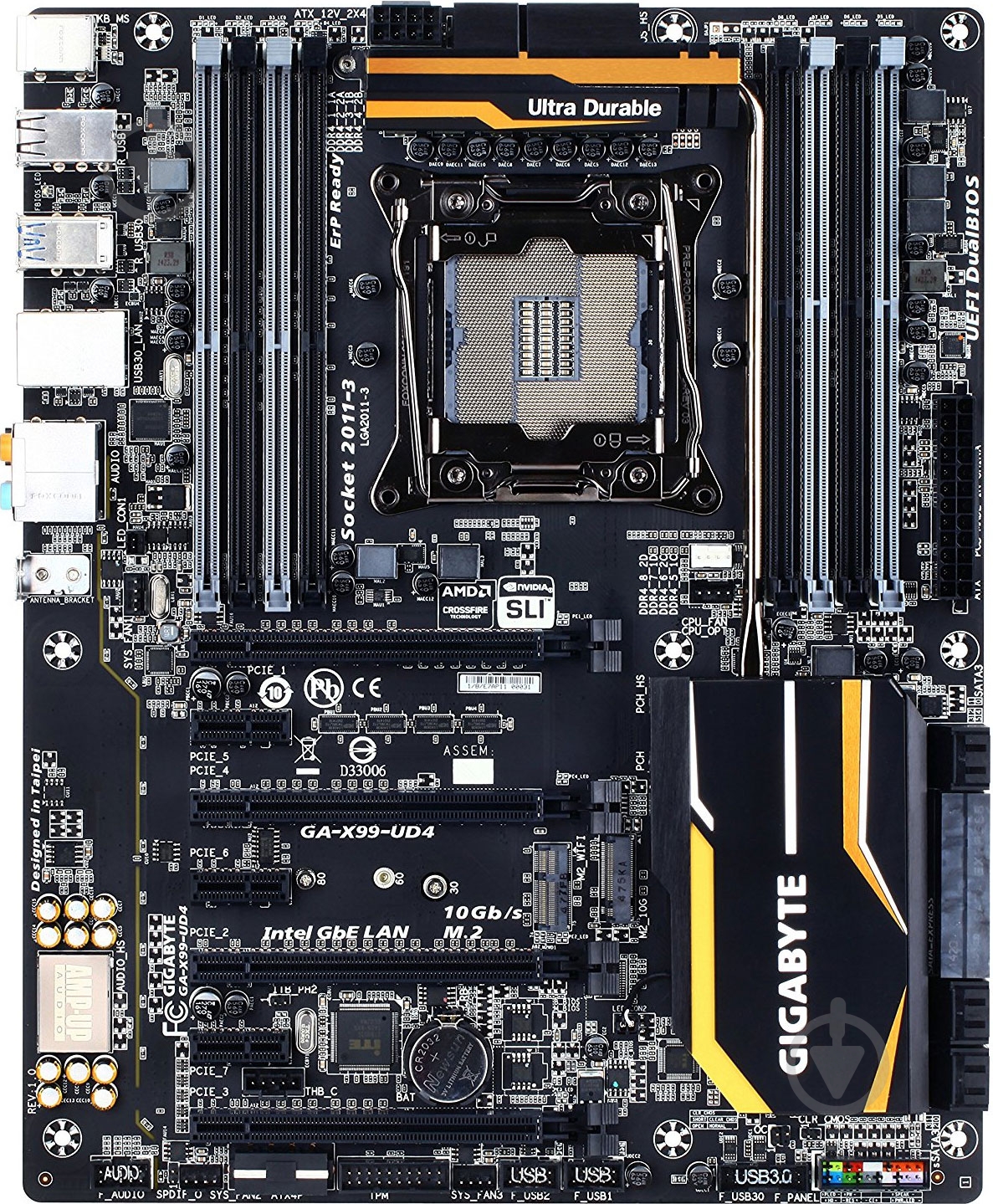 Материнская плата Gigabyte GA-X99-SLI (Socket 2011-3, Intel X99, ATX) - фото 1 Материнская плата Gigabyte GA-X99-SLI (Socket 2011-3, Intel X99, ATX) - фото 1